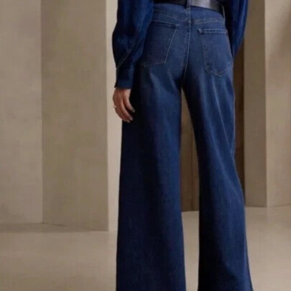Banana Republic Jeans High-Rise Relaxed Wide Leg Size 34 - Picture 4 of 10
